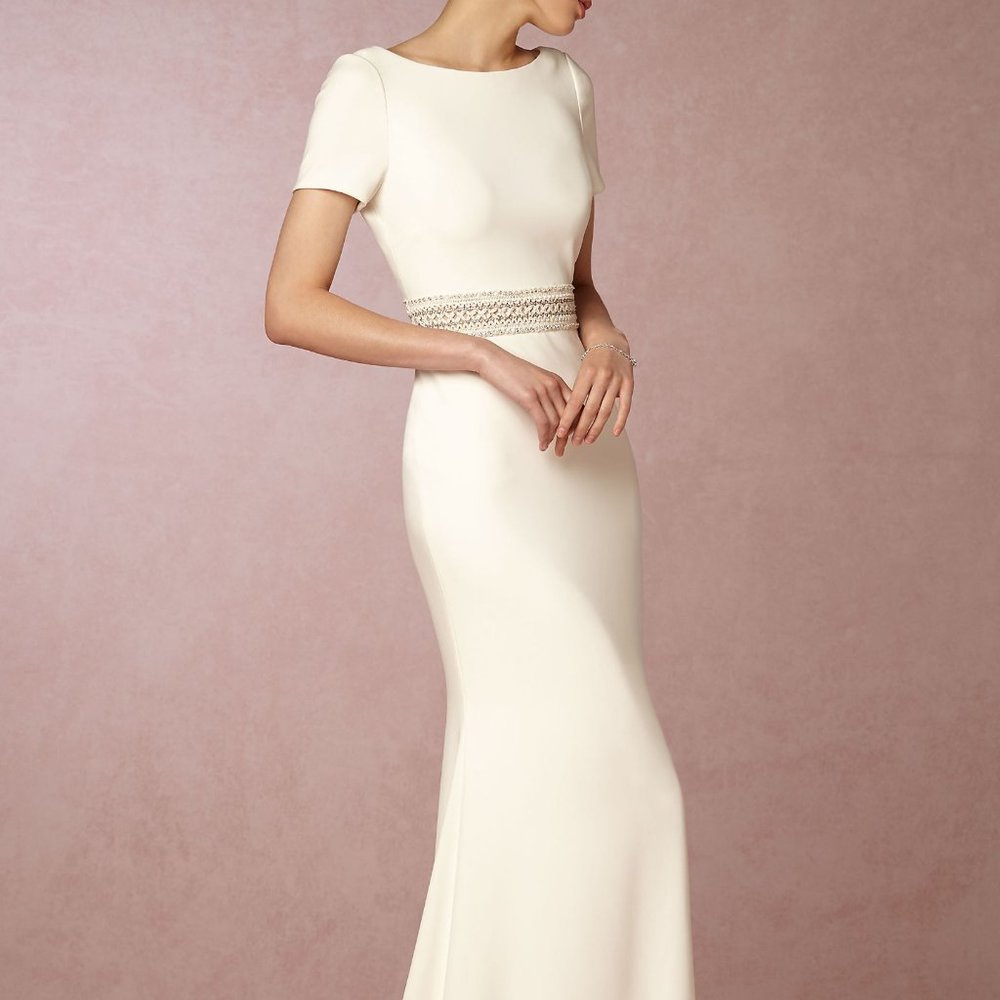 BHLDN Badgley Mischka Alice Wedding Gown Size 12 NEW - Picture 4 of 10